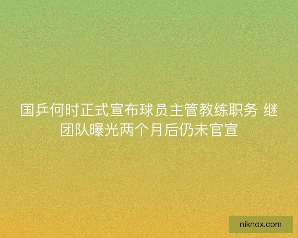 国乒何时正式宣布球员主管教练职务 继团队曝光两个月后仍未官宣
